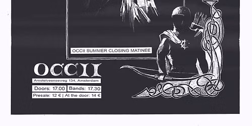 Poison Ru\u00efn (USA) + Angstm\u00e4ler last minute matinee at Occii
