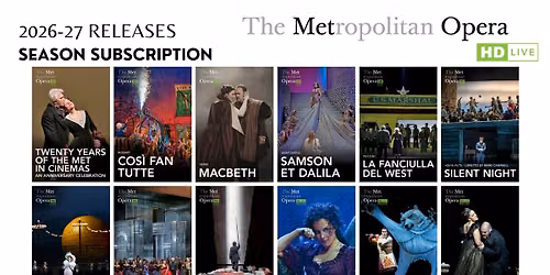 The Met: Live in HD 2026\u201327 Season Subscription at The Jackson Theatre