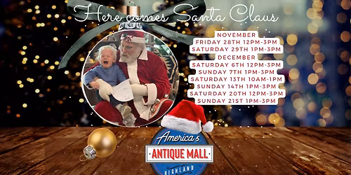 Here Comes Santa Claus: Santa Pics: Sunday, December 7th, 1pm - 3pm