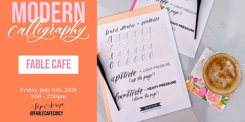 Modern Calligraphy for Beginners at Fable Cafe