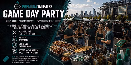 Premium Tailgate Party: Philadelphia Eagles vs. Pittsburgh Steelers