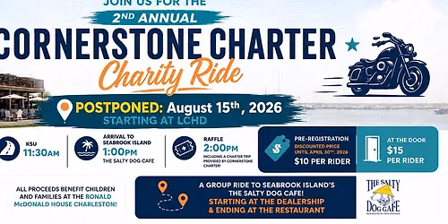 2nd Annual Cornerstone Charter Charity Ride - Seabrook Island
