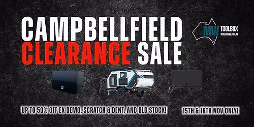 Campbellfield Clearance Sale - up to 50% off Ex Demo and much more! 