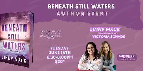 Author Event: Beneath Still Waters by Linny Mack at Cupid's Bookshop