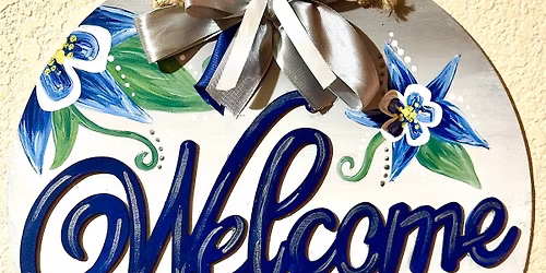 Customized Welcome Sign Painting at Downhill Brewing - Parker!