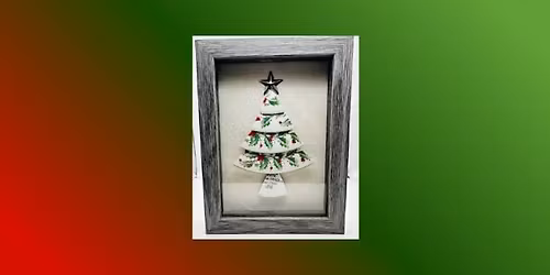 DIY broken China Christmas Tree Shadow Box* Dec 6