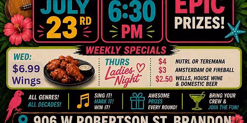 Parrot Heads Music Bingo @ 1916 Irish Pub Brandon