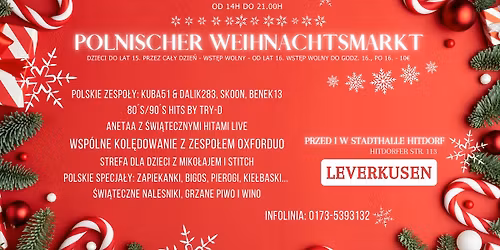 20.12. - POLNISCHER WEIHNACHSTMARKT 2025 in LEVERKUSEN - Start: 14h