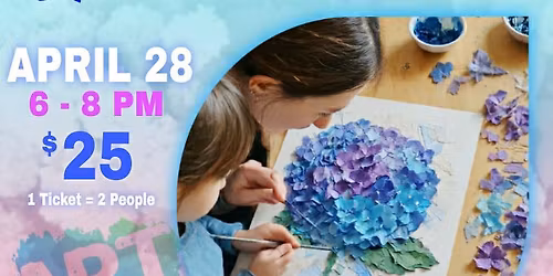 Mom & Me Hydrangea Mixed Media Paint Class