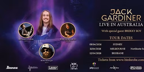 Jack Gardiner Live In Australia \/ April 12, 2026 - Crowbar Brisbane