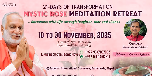 21-Day Journey of Self-Transformation: Mystic Rose Therapy Retreat