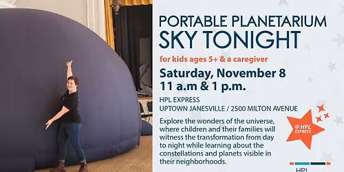 Portable Planetarium: Sky Tonight (ages 5+ and a caregiver)