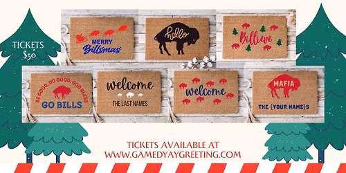 Bills Mafia Holiday Doormat Paint & Sip