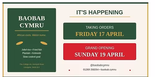 Baobab Cymru Opens - Soft Launch