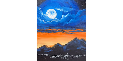 Moon Over the Mountains - Paint and Sip in Tyler | Classpop!\u2122