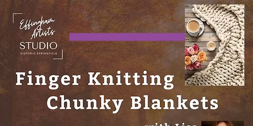 Finger knitting chunky blankets