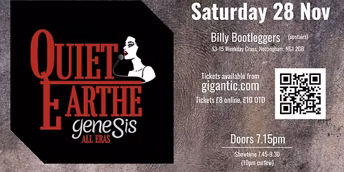 Quiet Earthe at Billy Bootleggers, Nottingham (upstairs)