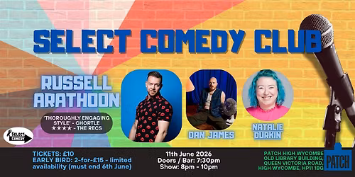 Select Comedy Club @ Patch Wycombe - Pride Week Special! June'26