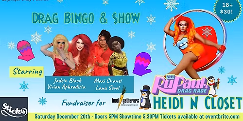 Boylesque Drag Bingo Presents: Winter Queens- w\/ Heidi N Closet