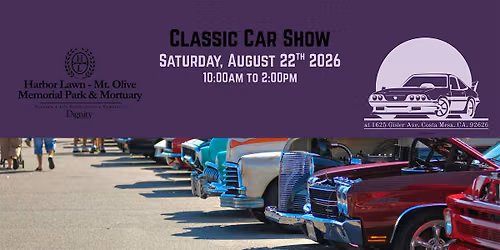 Classic Car Show Attendee Registration