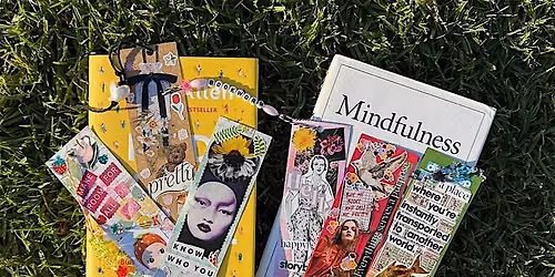 Bookmarks & Booze: A Collage + Beaded Bookmark Craft