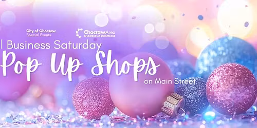 Small Business Saturday - Pop Up Shops