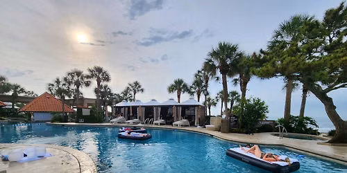 Floating sound bath at the San Luis Resort