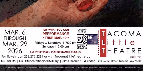 SPRING AWAKENING at Tacoma Little Theatre