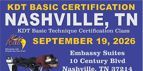 BASIC CERTIFICATION SEMINAR - SEPTEMBER 19, 2026- NASHVILLE, TN (ONE DAY)