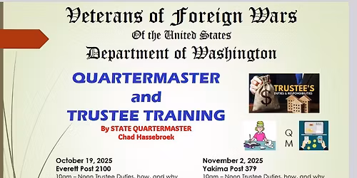 Quartermaster and Trustee Training Yakima