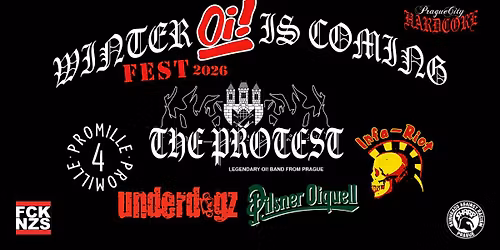 Winter Oi! Is Coming! The PROTEST, 4Promille, Infa-Riot, Underdogz, Pilsner Oiquell