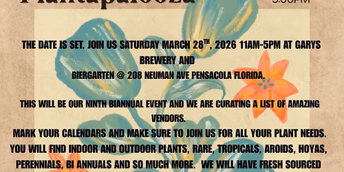 2026 Spring Pensacola Plantapalooza