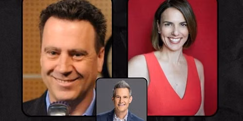 WGN Morning Crew - Ana Belaval, Mike Toomey and Jeff Hoover at Comedy Vault
