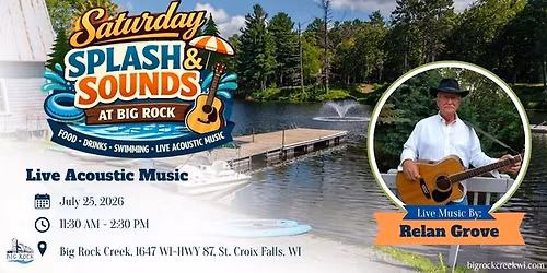Saturday Splash and Sounds featuring Live Music by Relan Grove