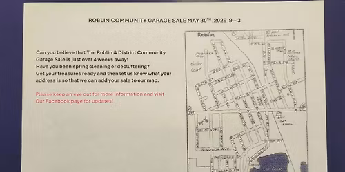 Roblin and District Community Garage Sale