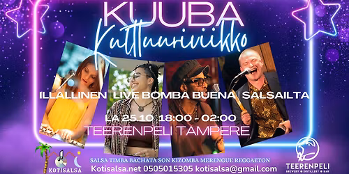 Kuuba kuultturiviikko - ILLALLINEN & LIVE BOMBA BUENA & SALSAILTA
