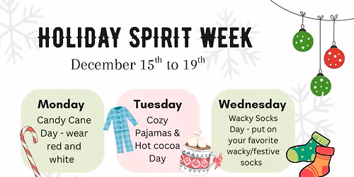 \u2728\u2744\ufe0f\u26c4\ufe0f\ud83c\udf84HOLIDAY SPIRIT WEEK \ud83c\udf84\u26c4\ufe0f\u2744\ufe0f\u2728