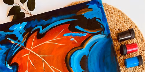 Canvas Painting - Floating Leaf