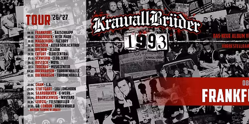KrawallBr\u00fcder \/\/ "1993" Tour \/\/  Frankfurt Batschkapp