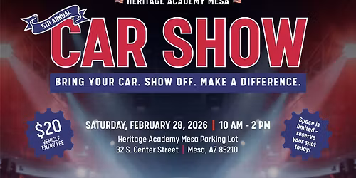 Heritage Academy Mesa Car Show 2026