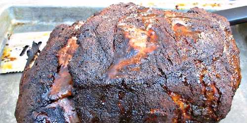 Easter BBQ Butt Cooking for Firefighter's Fund