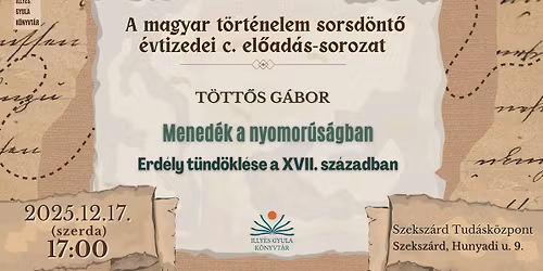 Mened\u00e9k a nyomor\u00fas\u00e1gban - T\u00f6tt\u0151s G\u00e1bor el\u0151ad\u00e1sa