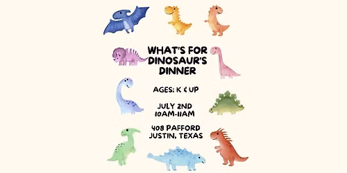 What's for Dinosaur's Dinner-K & UP