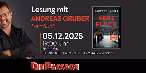 Lesung mit ANDREAS GRUBER in der PASSAGE Leobersdorf
