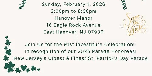 Newark St. Patrick's Day Parade Investiture
