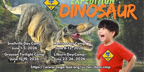 Snellville Cub Scout Day Camp - Expedition Dinosaur!!