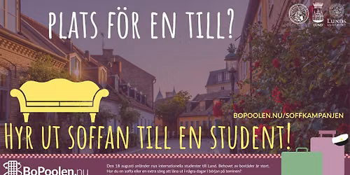 Soffkampanjen 2026: L\u00e5na ut soffan till en student!