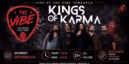 KINGS OF KARMA. LIVE AT THE VIBE