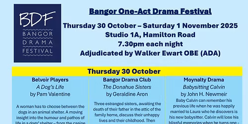Bangor One-Act Drama Festival 2025