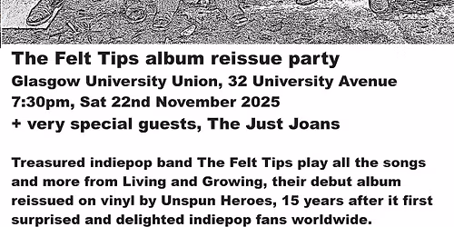 Living and Growing vinyl reissue party - Glasgow